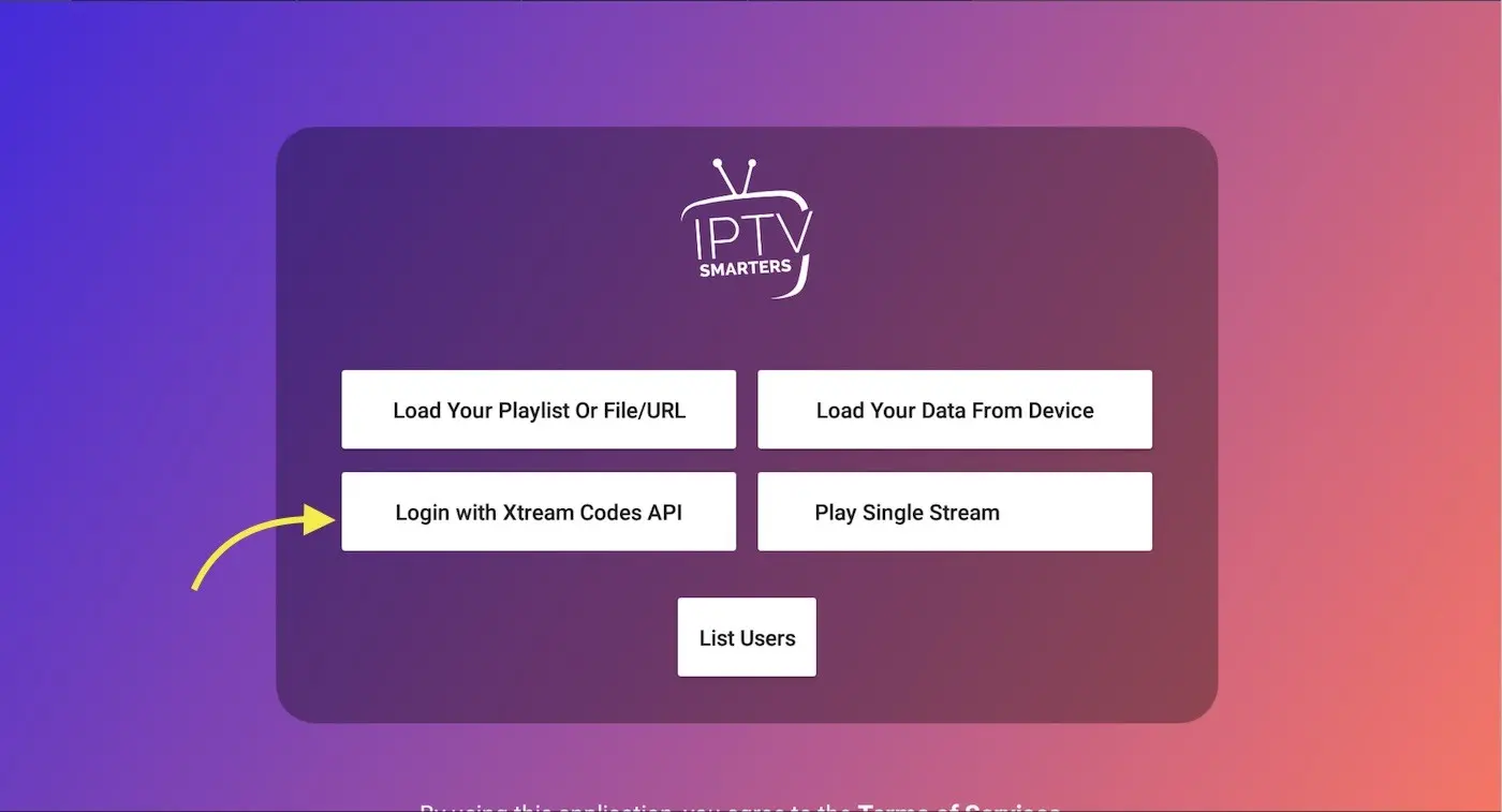 Connexion avec Xtream Codes API